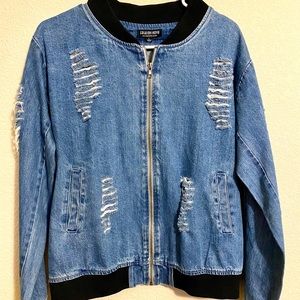 Fashion Nova Denim Zip-up Jacket